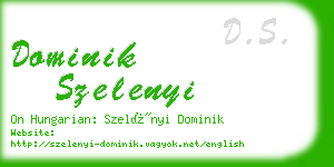 dominik szelenyi business card